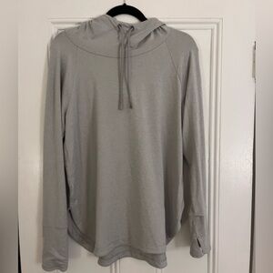 Athleta Gray Hooded Long Sleeve